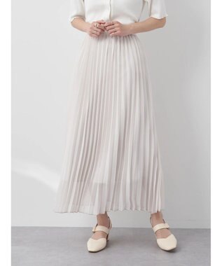 earth music&ecology すきな丈プリーツスカート Ivory