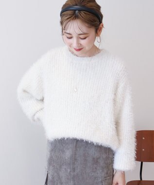 AMERICAN HOLIC フェザーゆるニットプルオーバー Ivory