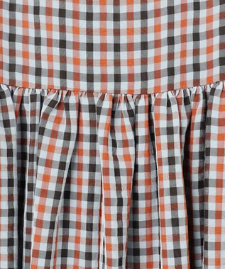 #Newans ボリュームチェックキャミワンピ ブルーチェック