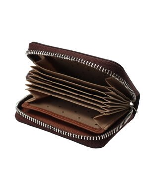 UNBILLION ペルケ perche / ドット刺繍ジャバラチャームウォレットショルダー ブラウン