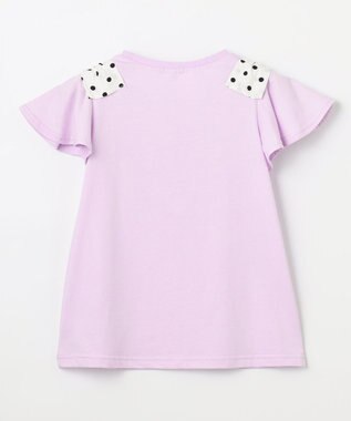 ANY KIDS ひんやりクール 肩リボンTシャツ ラベンダー