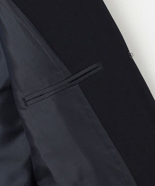 ANY SIS リップルボーダーストレッチ ジャケット ネイビーシャンブレー