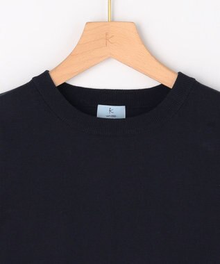 組曲 【先行予約】コットンフラワーレーシープルオーバー ニット ネイビー系