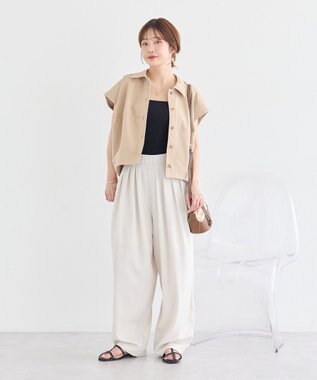 earth music&ecology コクーンフォルムシャツ Beige