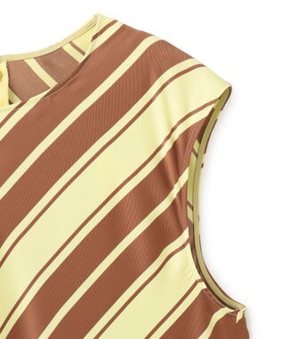 BEIGE， 【洗える】GUILLABERT / ノースリーブドレス Lime×Camel