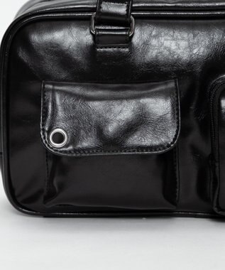WEGO スターチャームランダムポケットボストンバッグ ブラック