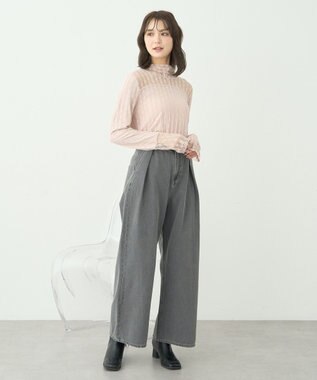 earth music&ecology あったかレースプルオーバー Light Pink