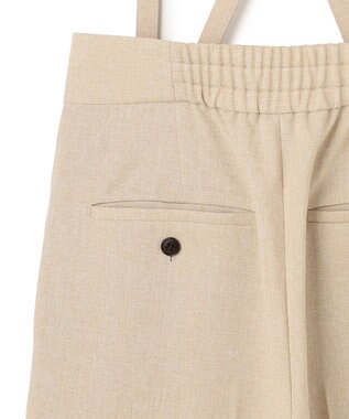 uncrave ウォッシャブルドライサップ ワイドパンツ（サスペンダー付き） シャンブレーベージュ