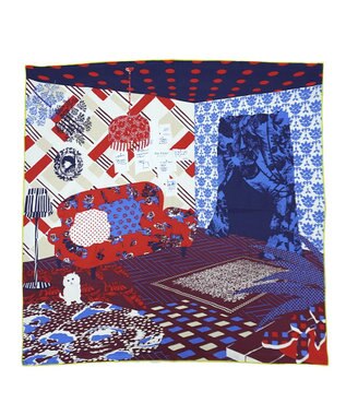 Marca 【the PORT by marca】ROOM 大判 シルクツイル スカーフ RED