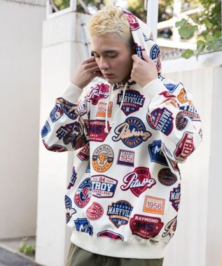 WEGO 総柄BIGプルパーカー 柄5