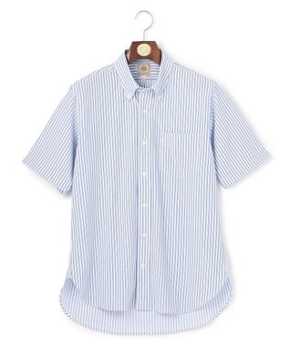 J.PRESS MEN 【吸水速乾 / 抗菌防臭 / 遮熱 / 防シワ】【J.PRESS OXFORD JERSEY】カノコインレイ半袖 シャツ / B.D. サックスブルー系1