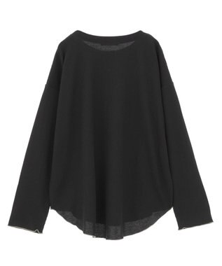 AMERICAN HOLIC ワッフル配色メロープルオーバー Black