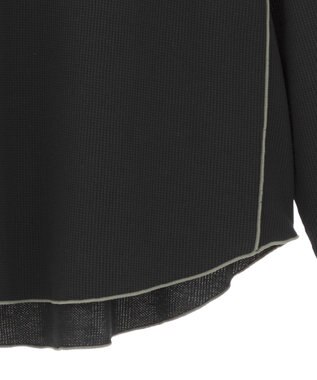 AMERICAN HOLIC ワッフル配色メロープルオーバー Black