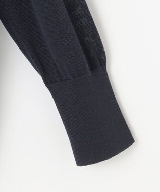 自由区 【アンサンブル対応・洗える】ドライシアーファインゲージ カーディガン ネイビー