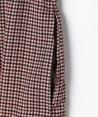 J.PRESS LADIES L デシンハウンドトゥースプリント ワンピース ブラウン系