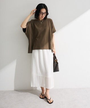 Green Parks 楽しゃれカットプルオーバー Khaki