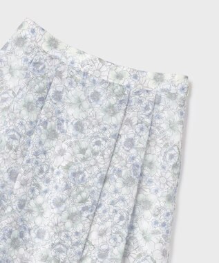GRACE CONTINENTAL シアーフラワープリントジャガードフレアスカート グレー