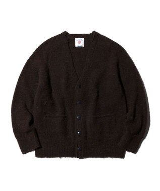 J.PRESS MEN 【J.PRESS ORIGINALS】BRITISH WOOL SHAGGYDOG CARDIGAN / JAPAN MADE ダークブラウン系