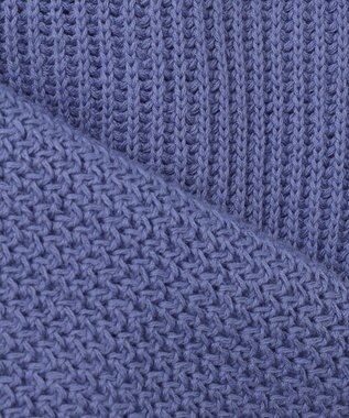 ANY 【洗濯機可/UVカット/アンチピリング】コットンメッシュニット ブルー