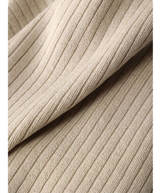 Green Parks ＺＩＰ付きリブニットベスト Beige