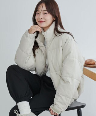 WEGO 【ユニセックス着用ITEM】パデッドブルゾン ライトベージュ