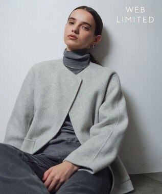 BEIGE， 【WEB限定】PAYSON / ウールリバーノーカラーショートコート