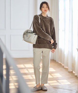 ANY モールニットプルオーバー モカ