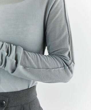 #Newans 【ストレッチ】【カシミヤ混】カシミヤシルクジャージー セージ