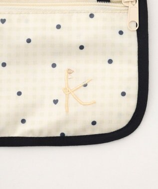 組曲 KIDS gingham K heart エプロン ベージュ系5