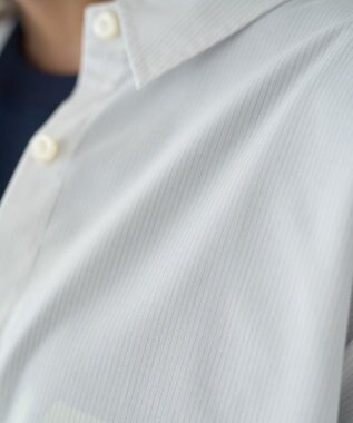 AMERICAN HOLIC イージーケアブロードシャツ Stripe White