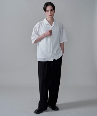 WEGO 【速乾/しわになりにくい/MLサイズ展開】ドライポリオープンカラーシャツ（SS） ホワイト