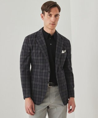 GOTAIRIKU 清涼サッカー素材【通気性/軽量】空羽サッカー マドラスチェック シャツジャケット グレー系4