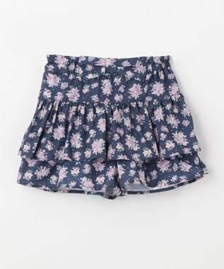 ANY KIDS 柄キュロット ネイビー花柄