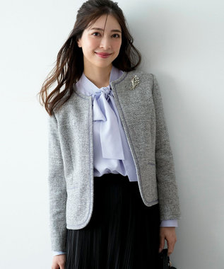 ANY SIS L ライトストレッチ ツイード ジャケット