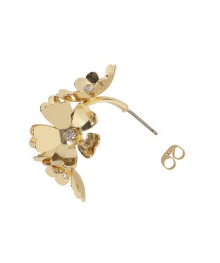 YECCA VECCA メタルフラワーピアス Gold