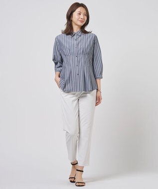 J.PRESS LADIES 麻シェルドライ テーパード パンツ ナチュラル系