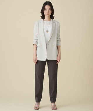 自由区 S 【セットアップ対応】リネンライクシンセティックテーラード ジャケット フラックス