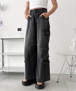 WEGO 厚底デザインラバーサンダル ブラック