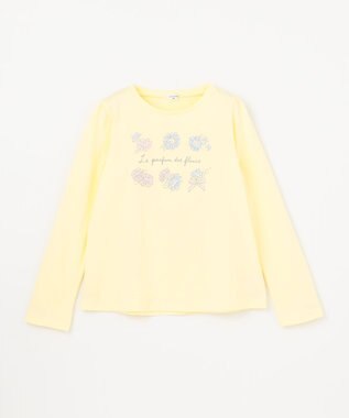 ANY KIDS 【WEB限定】7days プリント 長袖Tシャツ クリーム×フラワー