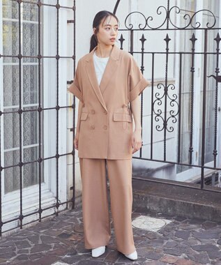 earth music&ecology リラックスワイドパンツ Camel