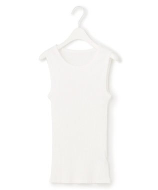 ICB 【洗える】オーガニックリブタンク カットソー オフホワイト系