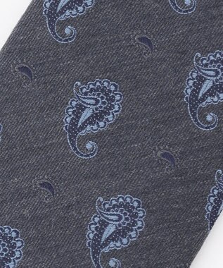 JOSEPH ABBOUD 【日本製】ペイズリーレジメンタル ネクタイ グレー系