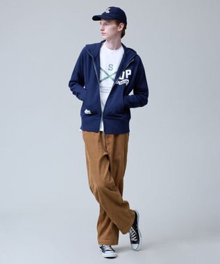 J.PRESS MEN 【NYUZELESS】ヘビーウェイト ジップアップ フーディ ネイビー系