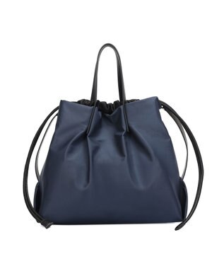 style code 【PADMA/パドマ】カードケース付　ナイロン巾着トートバッグ ネイビー