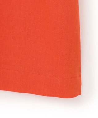 UNFILO リネンレーヨン スキッパー ワンピース オレンジ