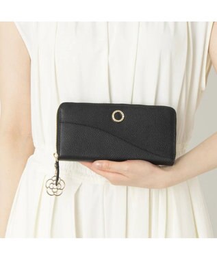 CLATHAS カーラ ラウンド長財布 ブラック