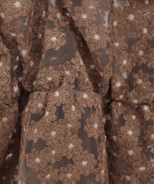 earth music&ecology キラキラフラワー刺繍ビスチェ Brown