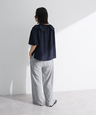 Green Parks ２ｗａｙ　フリルショートスリーブブラウス Dark Navy