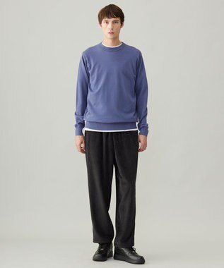 UNFILO MENS 【男女兼用】リラックス コーデュロイ ギャザーパンツ ブラック