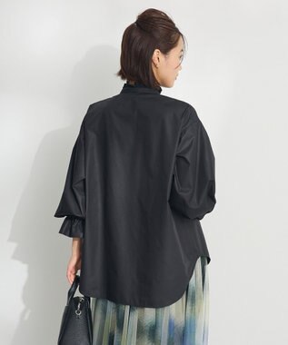 CRAFT STANDARD BOUTIQUE スタンドフリルブラウス Off White